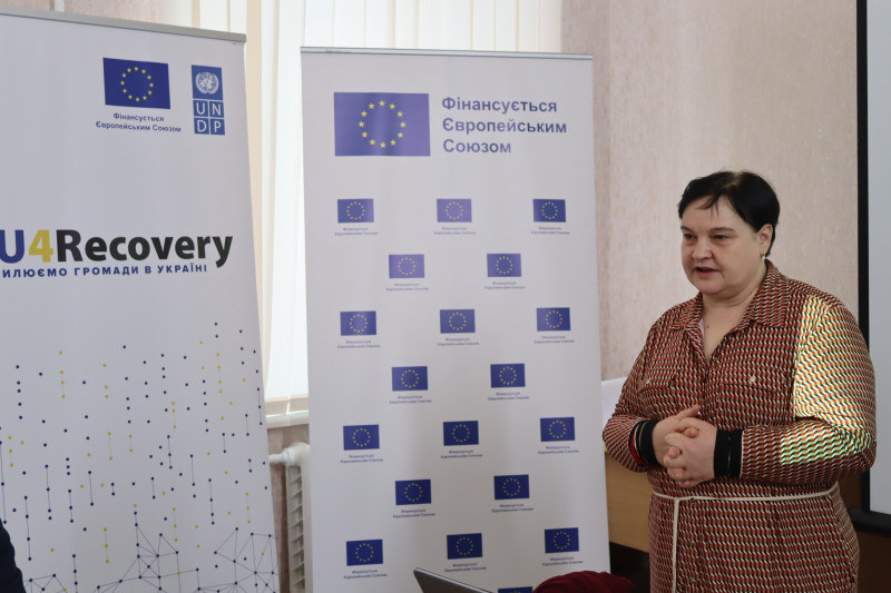 Виступає спікер Чмут Жанна, спеціалістка із залучення та розвитку громадянського суспільства, UNDP в Україні 